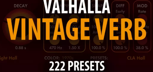 Andi Vax Valhalla Vintage Verb - 222 Presets VALHALLA VINTAGE VERB PRESETS