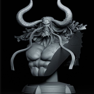 Tanuki Figures – Kaido Bust – 3D Print Model STL