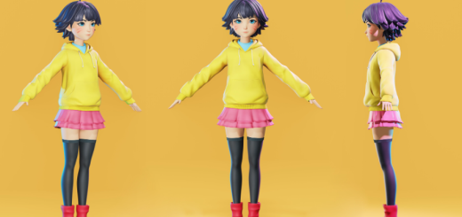 Artstation – Himawari – Naruto character fan-art modeling – Flycat