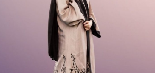 Standing Traditional Muslim Woman low-poly 3d model