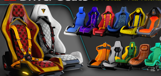Artstation – 12 Driver Seats + Full Tutorial / 3D Models