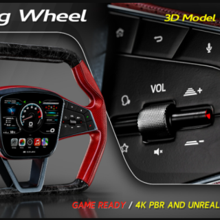 Artstation – Steering Wheel 3D Model